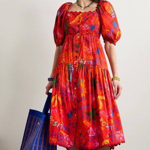 Farm Rio Good Vibes Organic Cotton Maxi Dress